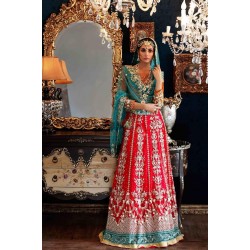 Maria B Chiffon Embroidered Bridal Formal Collection 2017 Master Replica - 03 Pcs Suite - FX-789